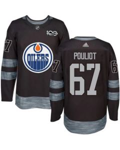 Oilers #67 Benoit Pouliot Black 1917-2017 100th Anniversary Stitched NHL Jersey