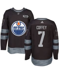 Oilers #7 Paul Coffey Black 1917-2017 100th Anniversary Stitched NHL Jersey