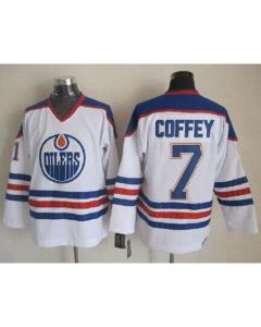 Oilers #7 Paul Coffey White CCM Throwback Stitched NHL Jersey