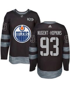 Oilers #93 Ryan Nugent-Hopkins Black 1917-2017 100th Anniversary Stitched NHL Jersey