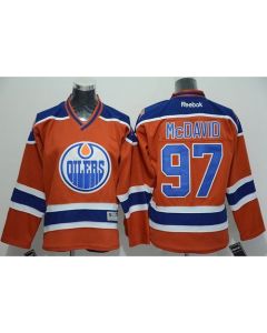 Oilers #97 Connor McDavid Orange Stitched Youth NHL Jersey