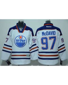 Oilers #97 Connor McDavid White Stitched Youth NHL Jersey