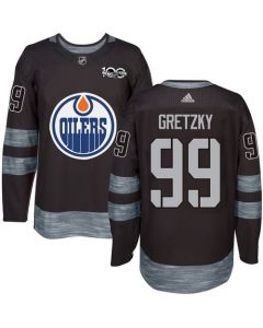 Oilers #99 Wayne Gretzky Black 1917-2017 100th Anniversary Stitched NHL Jersey