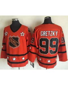 Oilers #99 Wayne Gretzky Orange All Star CCM Throwback Stitched NHL Jersey