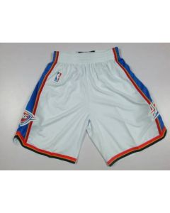 Oklahoma City Thunder White NBA Shorts