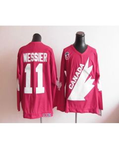 Olympic 1991 CA. #11 Mark Messier Red CCM Throwback Stitched NHL Jersey