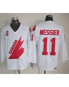 Olympic 1991 CA. #11 Mark Messier White CCM Throwback Stitched NHL Jersey