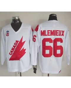 Olympic 1991 CA. #66 Mario Lemieux White CCM Throwback Stitched NHL Jersey