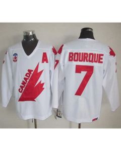 Olympic 1991 CA. #7 Ray Bourque White CCM Throwback Stitched NHL Jersey