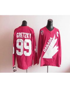 Olympic 1991 CA. #99 Wayne Gretzky Red CCM Throwback Stitched NHL Jersey