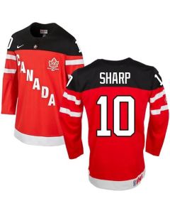 Olympic CA. #10 Patrick Sharp Red 100th Anniversary Stitched NHL Jersey