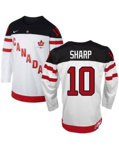 Olympic CA. #10 Patrick Sharp White 100th Anniversary Stitched NHL Jersey