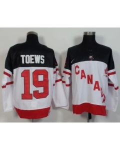 Olympic CA. #19 Jonathan Toews White 100th Anniversary Stitched NHL Jersey