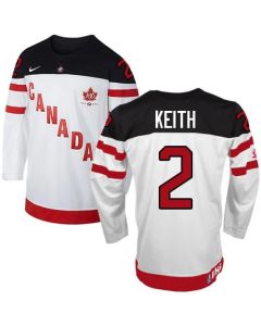 Olympic CA. #2 Duncan Keith White 100th Anniversary Stitched NHL Jersey