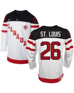 Olympic CA. #26 Martin St.Louis White 100th Anniversary Stitched NHL Jersey