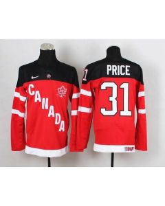 Olympic CA. #31 Carey Price Red 100th Anniversary Stitched NHL Jersey