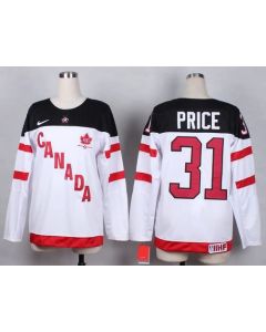 Olympic CA. #31 Carey Price White 100th Anniversary Women's Stitched NHL Jersey