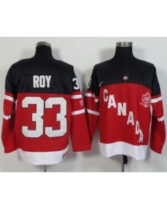 Olympic CA. #33 Patrick Roy Red 100th Anniversary Stitched NHL Jersey