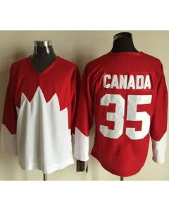 Olympic CA. #35 Canada Red/White 1972 Commemorative CCM Stitched NHL Jersey