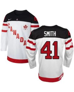 Olympic CA. #41 Mike Smith White 100th Anniversary Stitched NHL Jersey