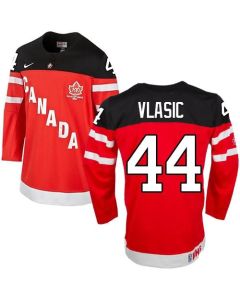 Olympic CA. #44 Marc-Edouard Vlasic Red 100th Anniversary Stitched NHL Jersey