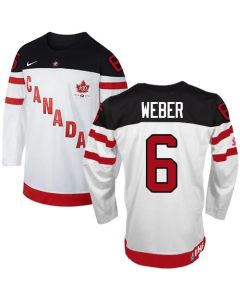 Olympic CA. #6 Shea Weber White 100th Anniversary Stitched NHL Jersey