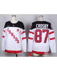 Olympic CA. #87 Sidney Crosby White 100th Anniversary Women's Stitched NHL Jersey