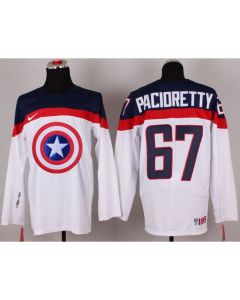 Olympic Team USA #67 Max Pacioretty White Captain America Fashion Stitched NHL Jersey