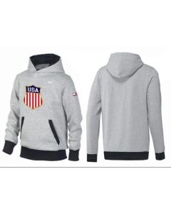 Olympic Team USA Pullover Hoodie Grey & Black (Black Grey)