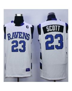 One Tree Hill Ravens #23 Nathan Scott White Stitched Basketball Jersey