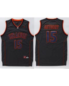 Orange #15 Carmelo Anthony Black Basketball Stitched NCAA Jersey