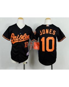 Orioles #10 Adam Jones Black Cool Base Stitched Youth MLB Jersey