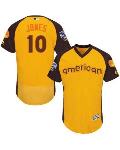 Orioles #10 Adam Jones Gold Flexbase Authentic Collection 2016 All-Star American League Stitched MLB Jersey