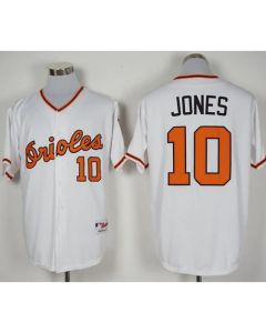 Orioles #10 Adam Jones White 1966 Turn Back The Clock Stitched MLB Jersey