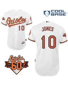 Orioles #10 Adam Jones White Cool Base Stitched MLB Jersey