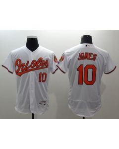 Orioles #10 Adam Jones White Flexbase Authentic Collection Stitched MLB Jersey