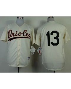 Orioles #13 Manny Machado Cream 1954 Turn Back The Clock Stitched MLB Jersey