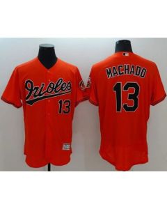 Orioles #13 Manny Machado Orange Flexbase Authentic Collection Stitched MLB Jersey