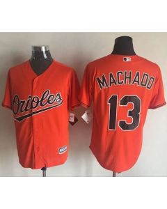 Orioles #13 Manny Machado Orange New Cool Base Stitched MLB Jersey