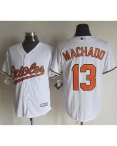 Orioles #13 Manny Machado White New Cool Base Stitched MLB Jersey