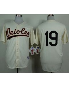 Orioles #19 Chris Davis Cream 1954 Turn Back The Clock Stitched MLB Jersey