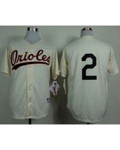 Orioles #2 J.J. Hardy Cream 1954 Turn Back The Clock Stitched MLB Jersey