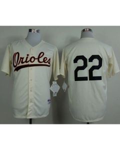 Orioles #22 Jim Palmer Cream 1954 Turn Back The Clock Stitched MLB Jersey