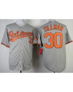 Orioles #30 Chris Tillman Grey Cool Base Stitched MLB Jersey
