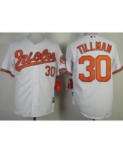 Orioles #30 Chris Tillman White Cool Base Stitched MLB Jersey