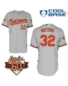Orioles #32 Matt Wieters Grey Cool Base Stitched MLB Jersey