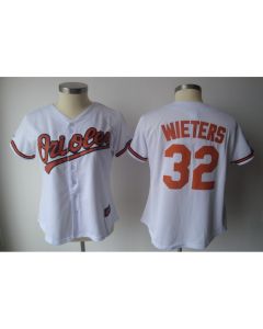 Orioles #32 Matt Wieters White Women's Fashion Stitched MLB Jersey