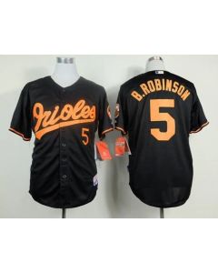 Orioles #5 Brooks Robinson Black Cool Base Stitched MLB Jersey