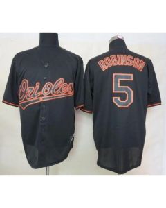Orioles #5 Brooks Robinson Black Fashion Stitched MLB Jersey