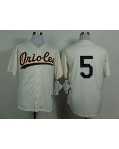 Orioles #5 Brooks Robinson Cream 1954 Turn Back The Clock Stitched MLB Jersey